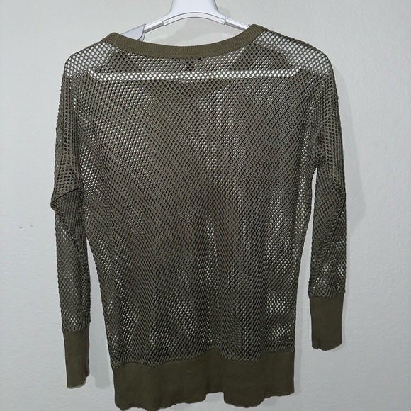 Banana Republic Oversized Mesh Sweatshirt Size M - Picture 2 of 6